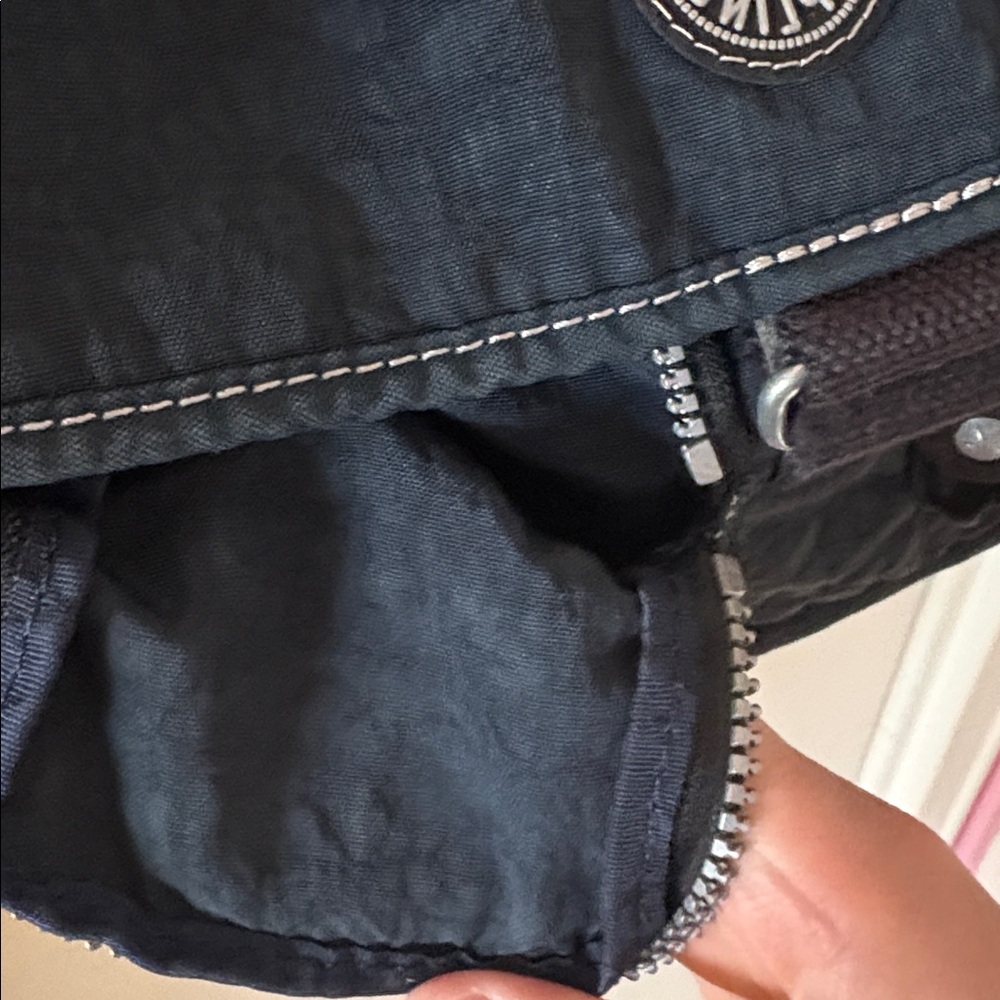 Kipling Navy Blue Crossbody Cargo Bag with Black Strap - Picture 6 of 8